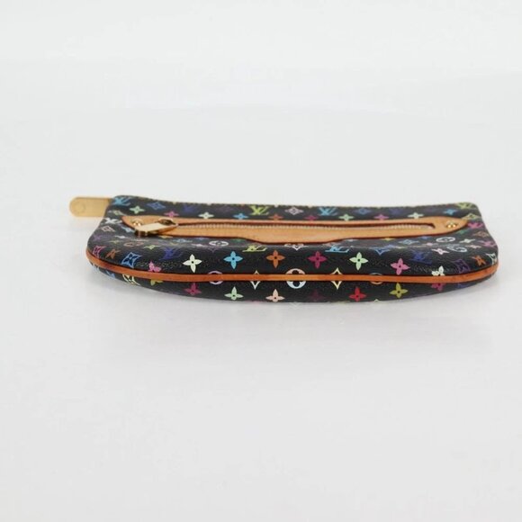 LOUIS VUITTON Monogram Multicolor Pochette GM Pouch Black M60027 LV Auth 127036V - Picture 11 of 15
